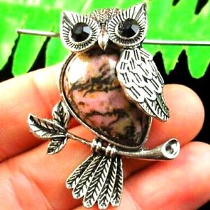 💞Rhodonite💕Healing🦉Owl💕Necklace💞